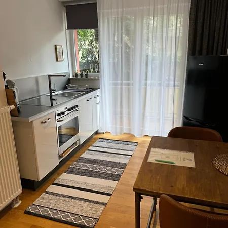 Stadtmitte Wuerzburg, Kueche, Balkon.